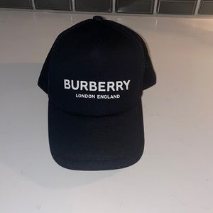 Black Burberry Hat Authentic